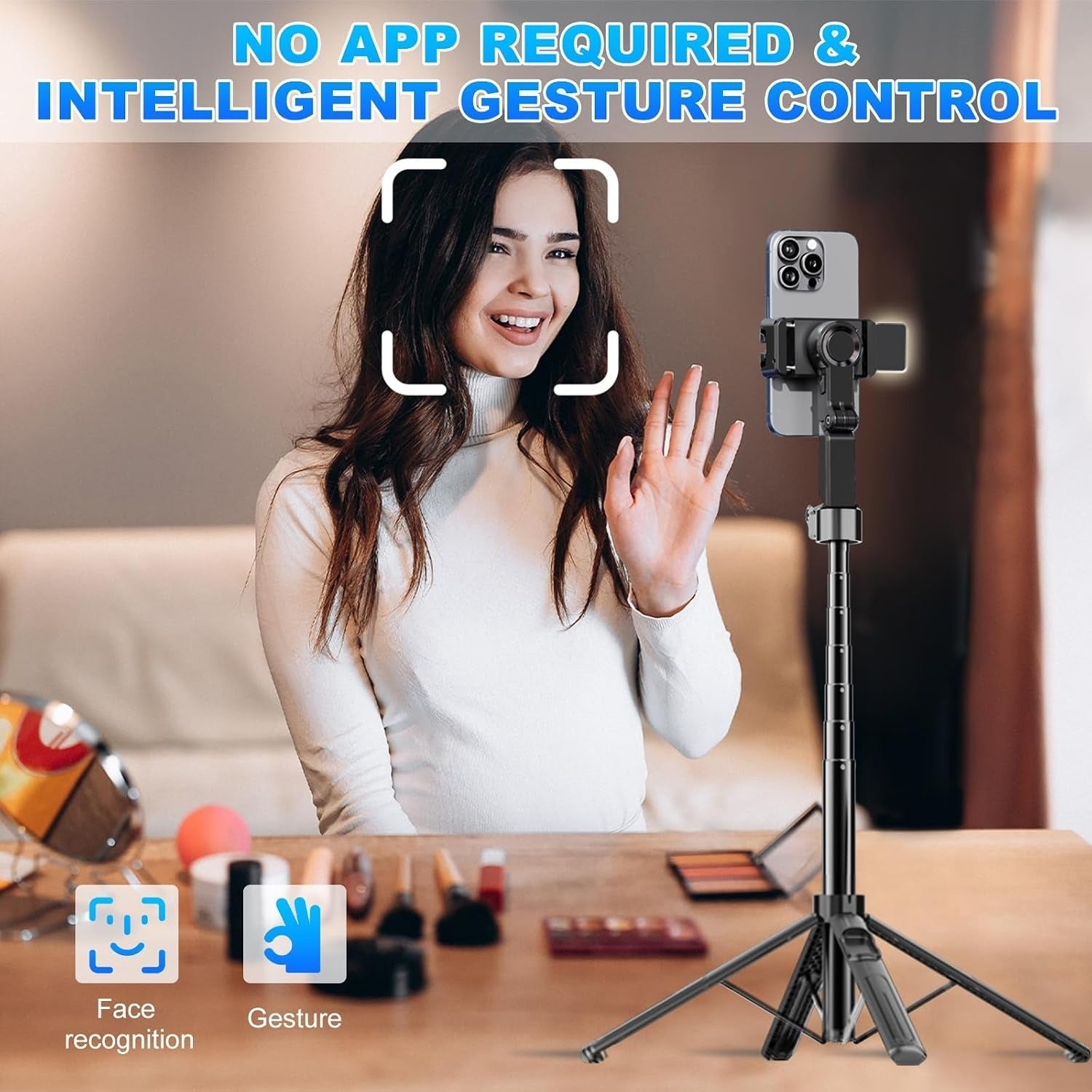 Mbajtëse Inteligjente për Telefon me Auto Face Tracking 360°